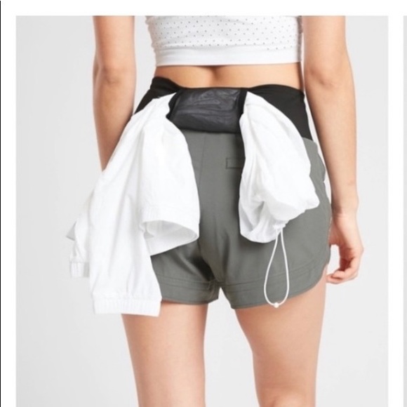 Athleta Ascender Gray Side Striped Athletic Shorts Size 10 - Picture 7 of 11